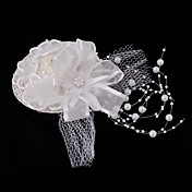 Einfache Tulle mit Imitation Pearl Damen Hüte