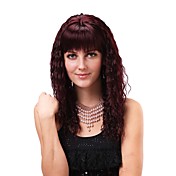 Alta Qualidade longo encaracolado Auburn peruca de cabelo vermelho
