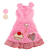 bolo padrão jaqueta de renda de pelúcia com capuz para cães (XS-XL, cores sortidas)
