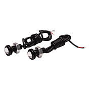 Monocamada 23 milímetros Car Light luz do dia em um Par (1.5W, IP65, Lumen (LM) 110, temperatura de cor 6000-6500K, 12V, de luz branca)