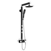 Contemporary Centerset Wall Mount Aluminum Shower Panel with Hand Shower - Painting Finish