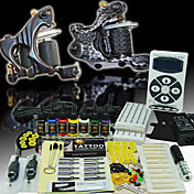 2 Cast Iron Tattoo Machine Guns Kit for Fôr og skyggelegging