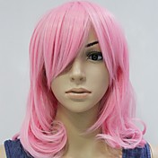 Capless Pink Wavy Short Party Hair Wig