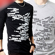 Männer letter print slim T-Shirt