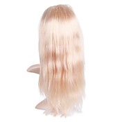 100% capelli remy indiani da 16 pollici lungo rettilineo parrucca bionda dei capelli del merletto pieno