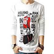 Herren Fleece Druck slim T-Shirt