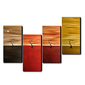 Peints à la main peinture de paysage Paysage Huile Set de 4 surdimensionné