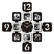Modern Wall Clock with Picture Frame 28"