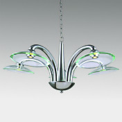 15W Chrome Luz Moderno LED teto acabado com 5 luzes