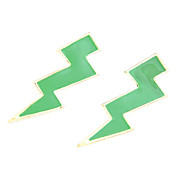 Pendientes verdes rayos de acrílico