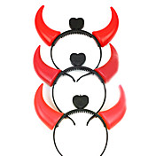 Red Shining Horn Halloween Headpiece(1 piece)