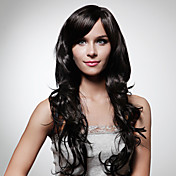 Lace Front Long 100% Human Hair Natural Look Curly Hair Wig 5 Colors To Choose