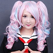 Lolita Curly Wig Inspired by Pink and Blue Mixed Color Ponytail 70cm Sweet