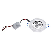3x1W 240-260LM 6000-6500K Natural White Light Octagonal Crystal LED Ceiling Bulb (85-265V)