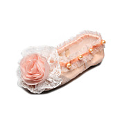 Hecho a mano zapatos de baile de lona Split-Ballet Slipper único con la perla para los niños