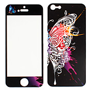Butterfly Pattern Front and Back Protector Stickers for iPhone 5