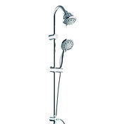 Zeitgenössische Wall Mount Centerset Edelstahl Dusche Wasserhahn Chrom-Finish