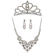 Gorgeous Rhinestones Wedding Jewelry Set,Including Necklace,Tiara And Earrings