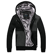 Herre kontrast farve hoodie cardigan