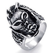 mannen schedel staal titanium ring
