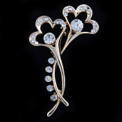 Snuggling Flores Crystal Alloy Brooch