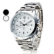 Men's Sports Style Steel Analog Quartz Wrist Watch (Assorted Colors)