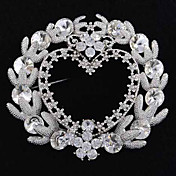 Plating White K Gold Alloy Wreath Brooch