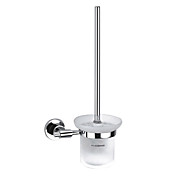 Contemporary Solid Brass Chrome Finish Wall Mount Silver Toothbrush Holder