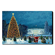 met de hand geschilderde olieverf mensen christmas santa claus 1210-pe0010