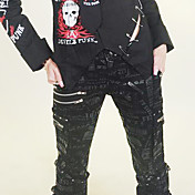 Black Cotton Punk Lolita Pants