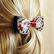 Handmade Red and Black Satin 12cm Bow Classic Lolita Headdress