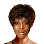 Capless Short High Quality Synthetic   Nature Look Light Brown Straight Hair Wig