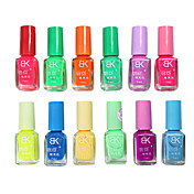 BK caramelo color de uñas de arte polaco noctilucentes (7 ml, 12PCS)