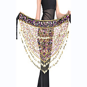polyester avec des perles et 150 pièces de monnaie ceinture spectacle de danse pour les dames