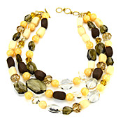 Elegant Resin og naturstein kvinner Necklace (Flere farger)