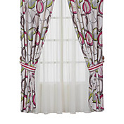 (Two Panels) Bright Vivid Leaves Eco-Friendly Curtains