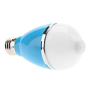 Infrared Sensor E27 5W 450-500LM 6000-6500K Natural White Light Colorful Shell LED Ball Bulb (110-240V, Assorted Colors)