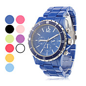 Mænds Simple Design Silikone Analog Quartz Wrist Watch (Assorterede farver)
