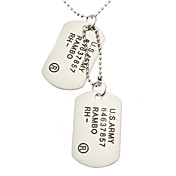 U.S.ARMY Double-faced Necklace-Matte Surface