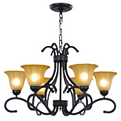60W E27 Retro Iron Chandelier with 6 Lights