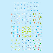 1PCS Christmas 2D Plastic Twinkle Nail Art Decorative Appliques insist of 11 Styles