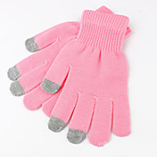 Light Pink Unisex pantalla táctil Guantes de punto