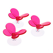 3-Pack Ornements papillon en cristal avec Sucker (Rouge)