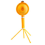 Auto-On 6-LED Flashing Road-side Safety and Emergency Warning Light with Tripod