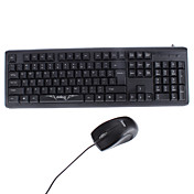 Anti-skid Waterproof PS/2 QWERTY Keyboard & Optical Mouse Combo for PC