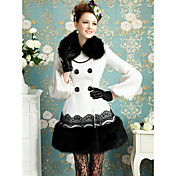 Women's Fur Collar Double Breast Coat