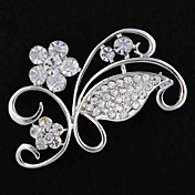 Vine Shiny Curly Pequeña Flor Broche de la aleación