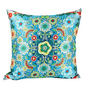 estilo country azul de seda fronha decorativo