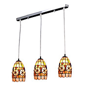60W E27  Pendent Light with Shade in Shell Feature