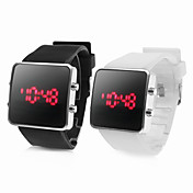 Silikon LED Sport Armbanduhr (weiß und schwarz)